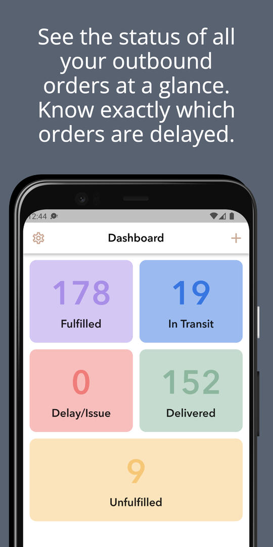 Ordr dashboard, fulfilled, in transit, delayed, delivered