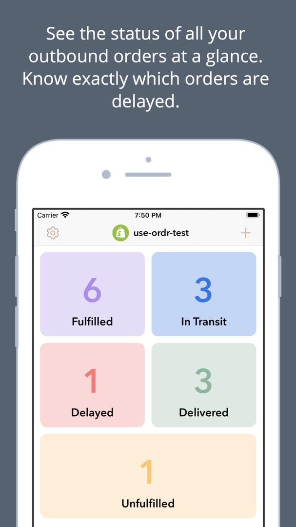 Ordr dashboard, fulfilled, in transit, delayed, delivered